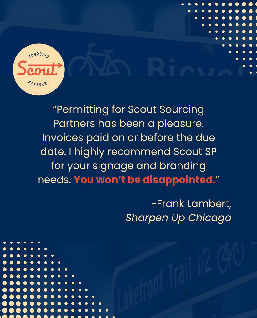 There's nothing like a five-star review. Thank you for partnering with us, Frank! ⭐⭐⭐⭐⭐

#scoutsourcingpartners #signdesign #signage #signcompany #signagemaker #googlereviews