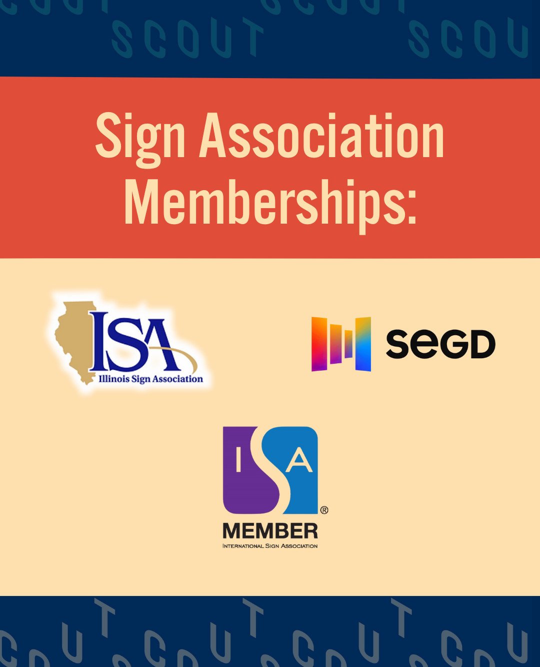 We&rsquo;re committed to providing a fresh approach to each of our projects. Memberships to international and local signage associations allows us to stay up to date on industry knowledge, technology, and resources. Here are a few organizations we&rs