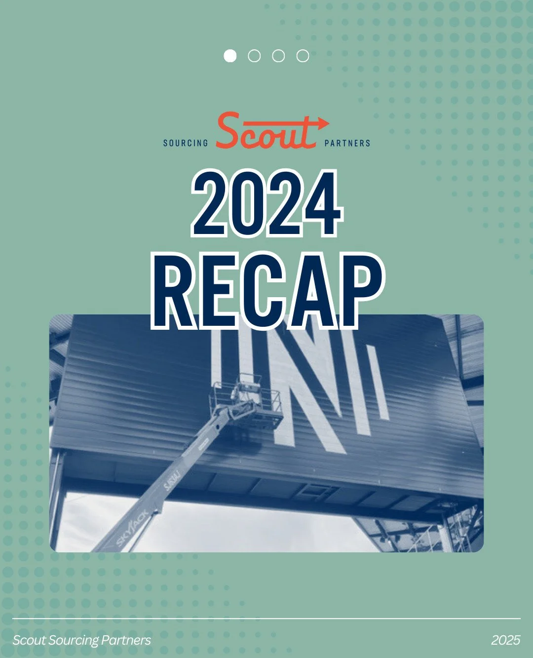 2024 was nothing short of incredible for Scout. Here's what we accomplished together:
📈 503% revenue growth 
💪 150% increase in staff 
📍 Work performed in 32 states 
✅ 537 successful projects completed

From coast to coast, we brought big ideas to