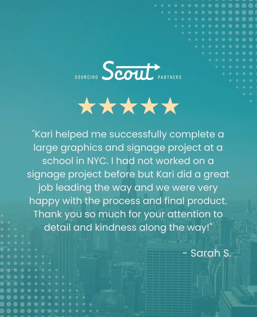 We love hearing how our work impacts your business! Ready to make your brand stand out? Let&rsquo;s create something amazing together. 💡✨

#scoutinaction #scoutsourcingpartners #businesssignage #customerlove