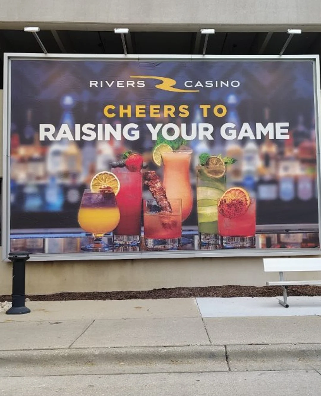 🎲✨ Another successful project in the books!
We teamed up with Rivers Casino in Rosemont, IL, to give their exterior advertising signs a fresh new look. By expertly refacing their existing signage with bold, vibrant graphics, we ensured their brandin