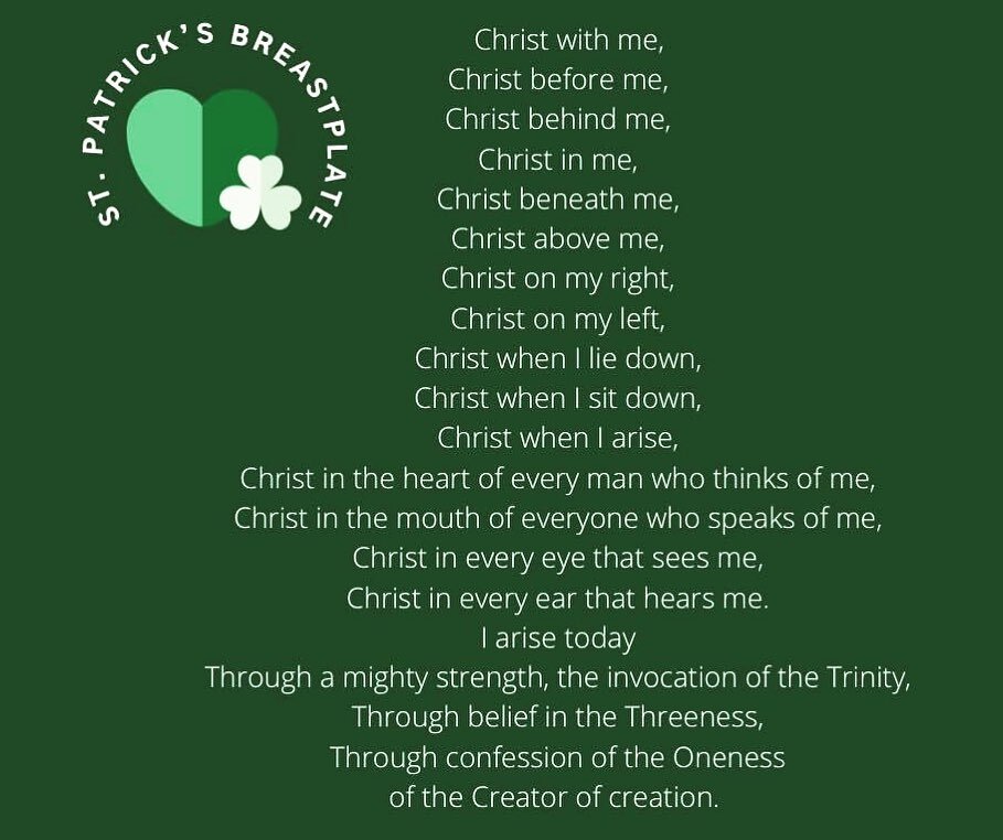 A prayer for today.

#stpatricksday #weargreen #Jesuswithus #theharbor #youaresafehere
