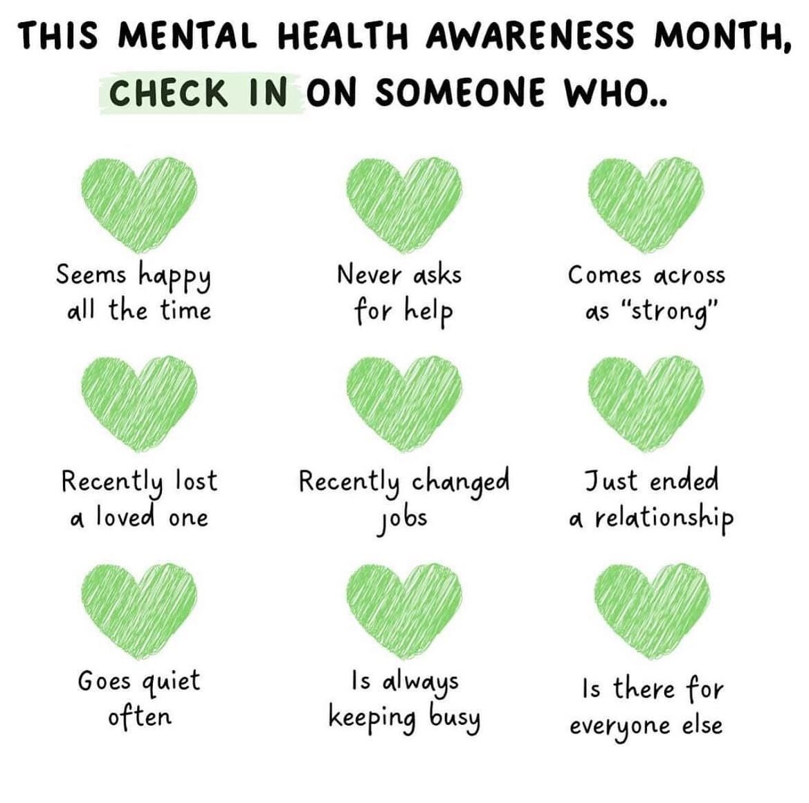 It&rsquo;s Mental Health Awareness Month. Let&rsquo;s change the narrative.

PC: The Happiness Project and Sports Mental Health Advocate 

#mentalhealth #mentalhealthawarenessmonth #checkin #bettertogether