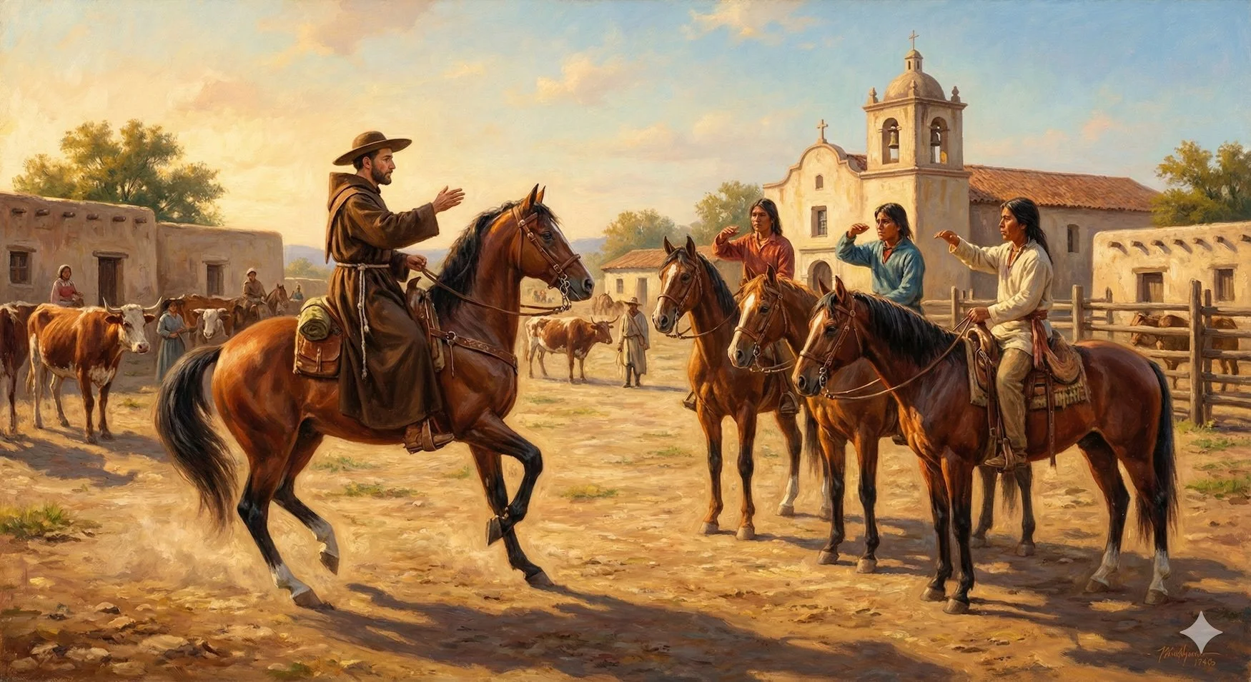 Franciscan Monk arrives at Mission