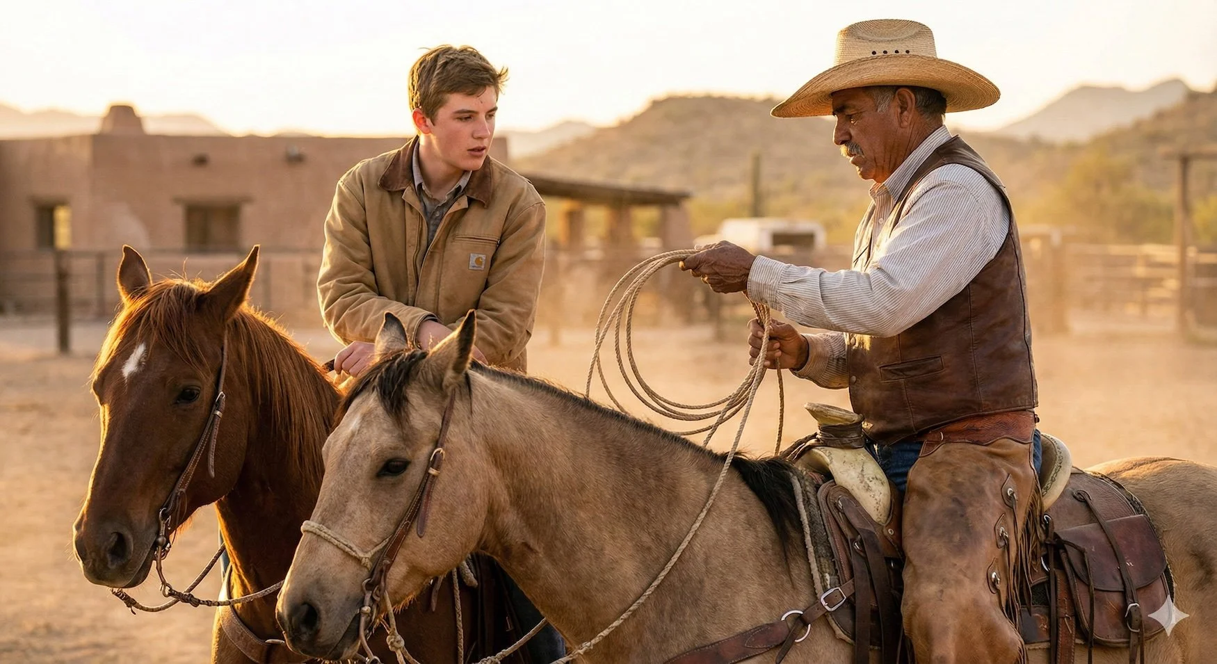 cowboy teacher and student