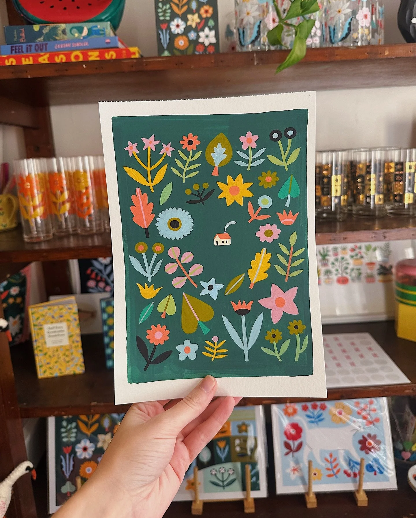 Day 6: Ring ⭕️🏠 I&rsquo;m happy I was able to squeeze this painting in today, because I was excited about how the sketch turned out! This is the first painting I&rsquo;ve done on a tabletop easel. The goal is to *hopefully* hunch over my work less. 