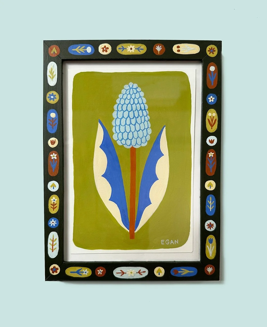 Just added 5 originals to my sh0p 🎨🛍️ Each flower and frame is hand painted by yours truly.