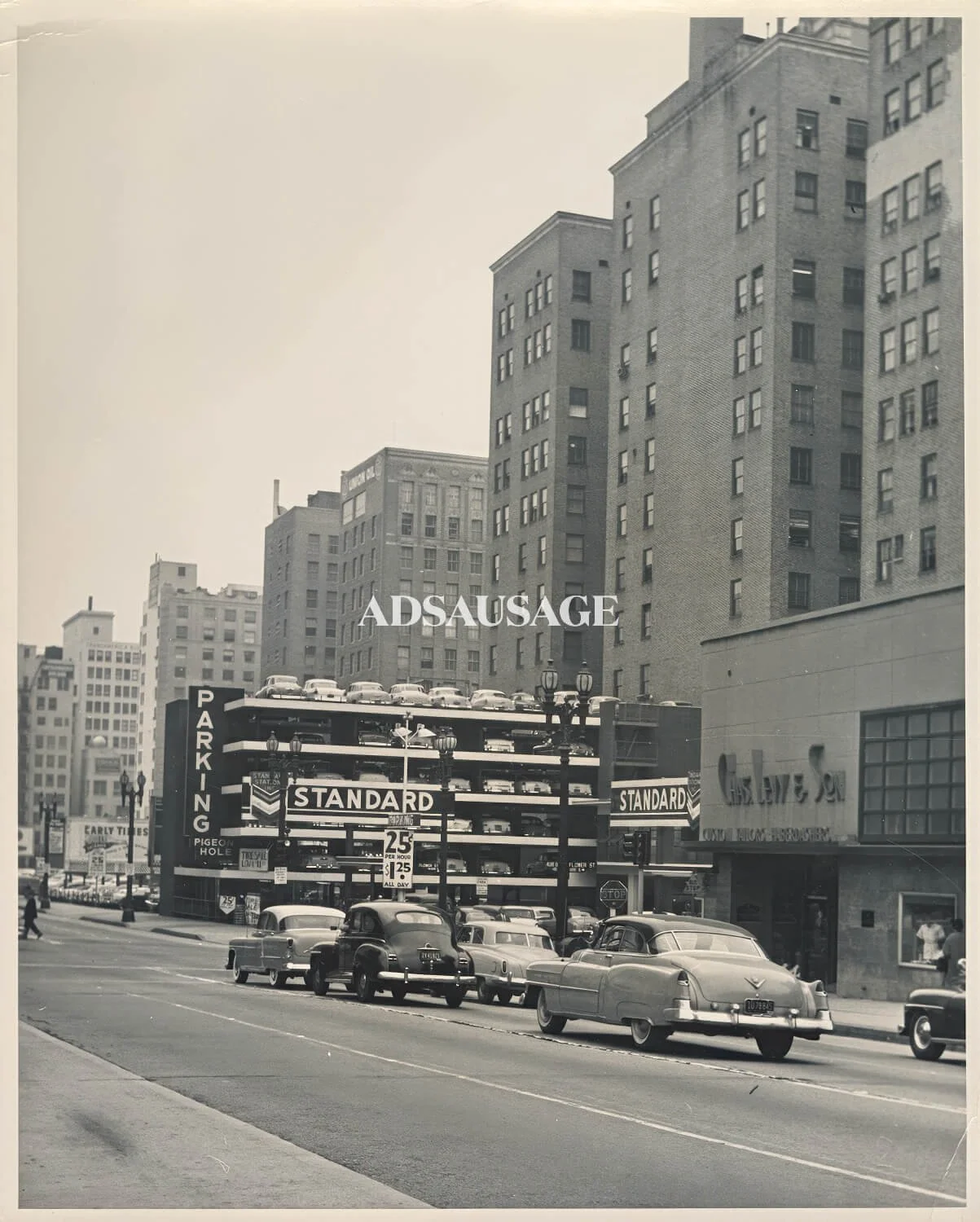 Pigeon Hole garage, 1955
