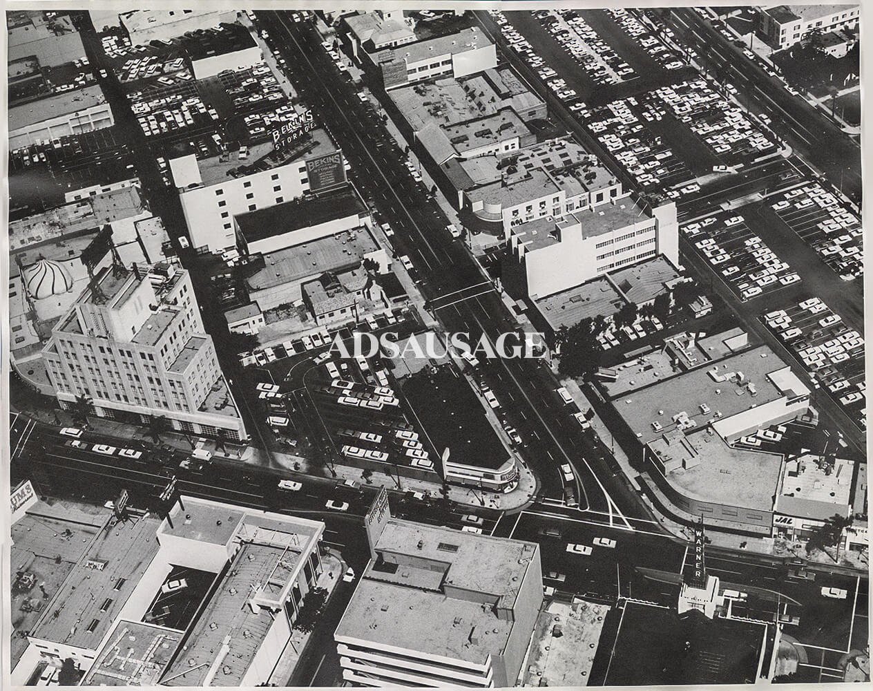 Aerial shot of Beverly Hills, c. 1964