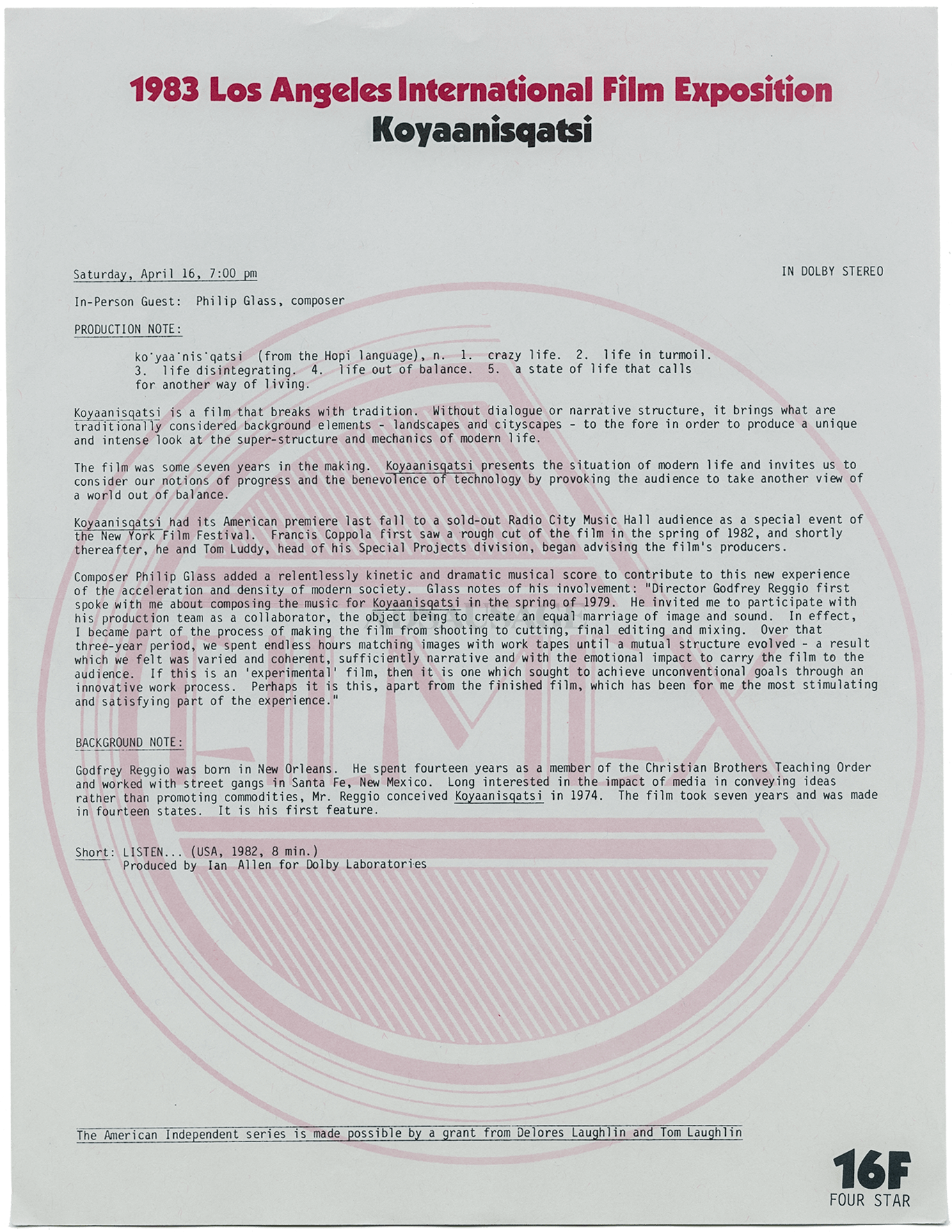 Koyaanisqatsi-Gary Essert-Kaleidoscope-Filmex