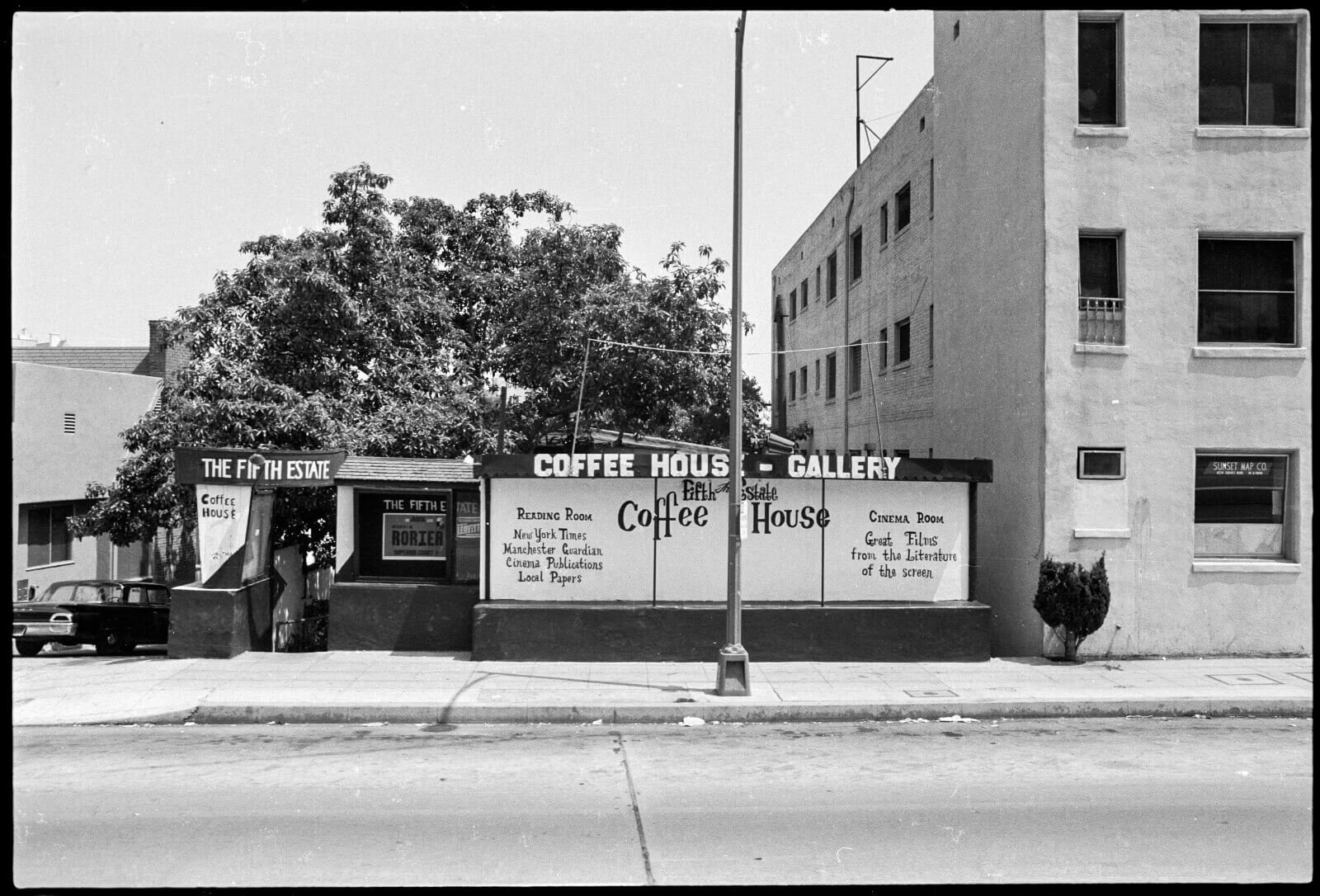 Vintage Los Angeles ad for Fifth Estate, 1966. By Ed Ruscha.