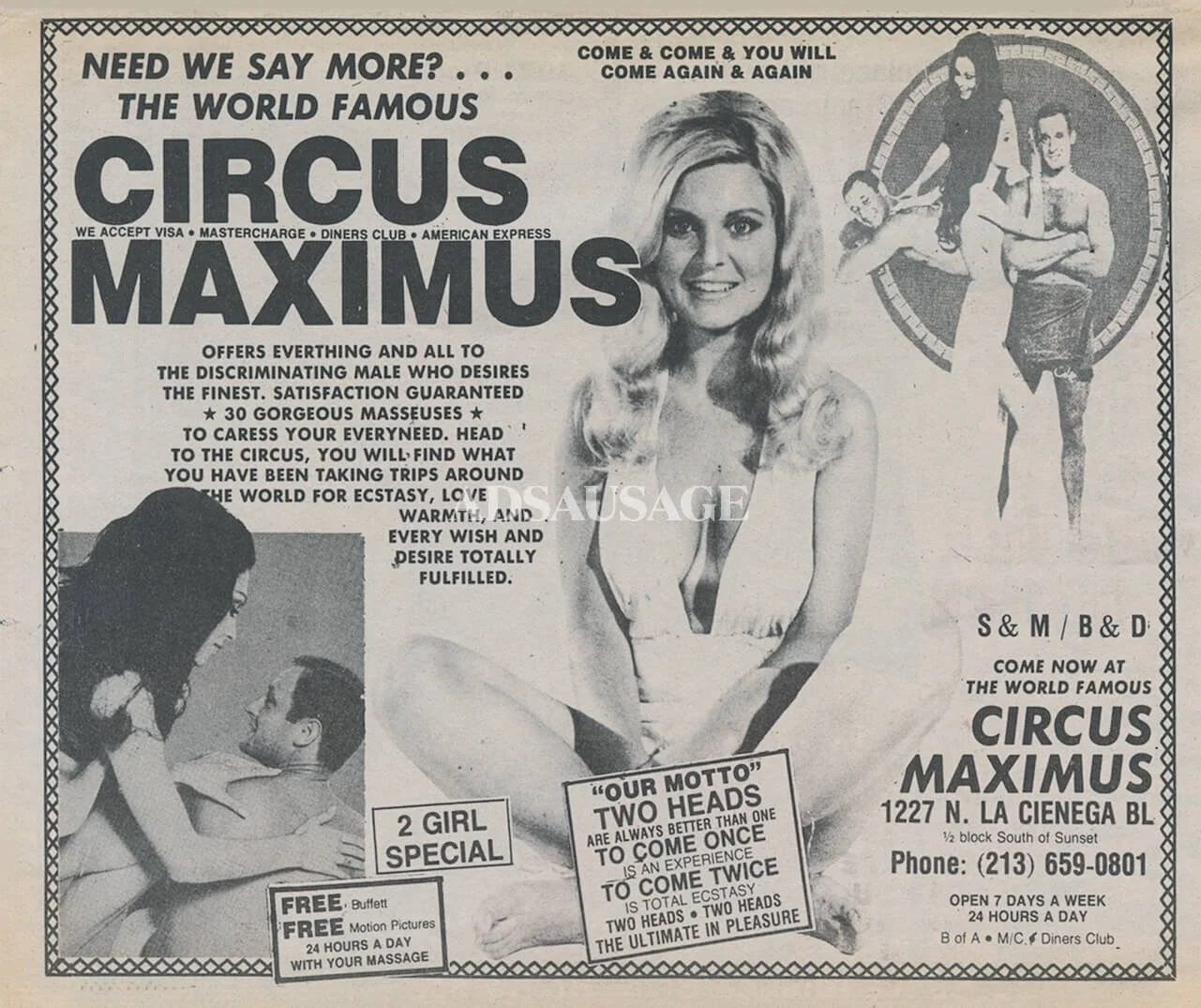 Vintage Los Angeles Mark Roy's Circus Maximus