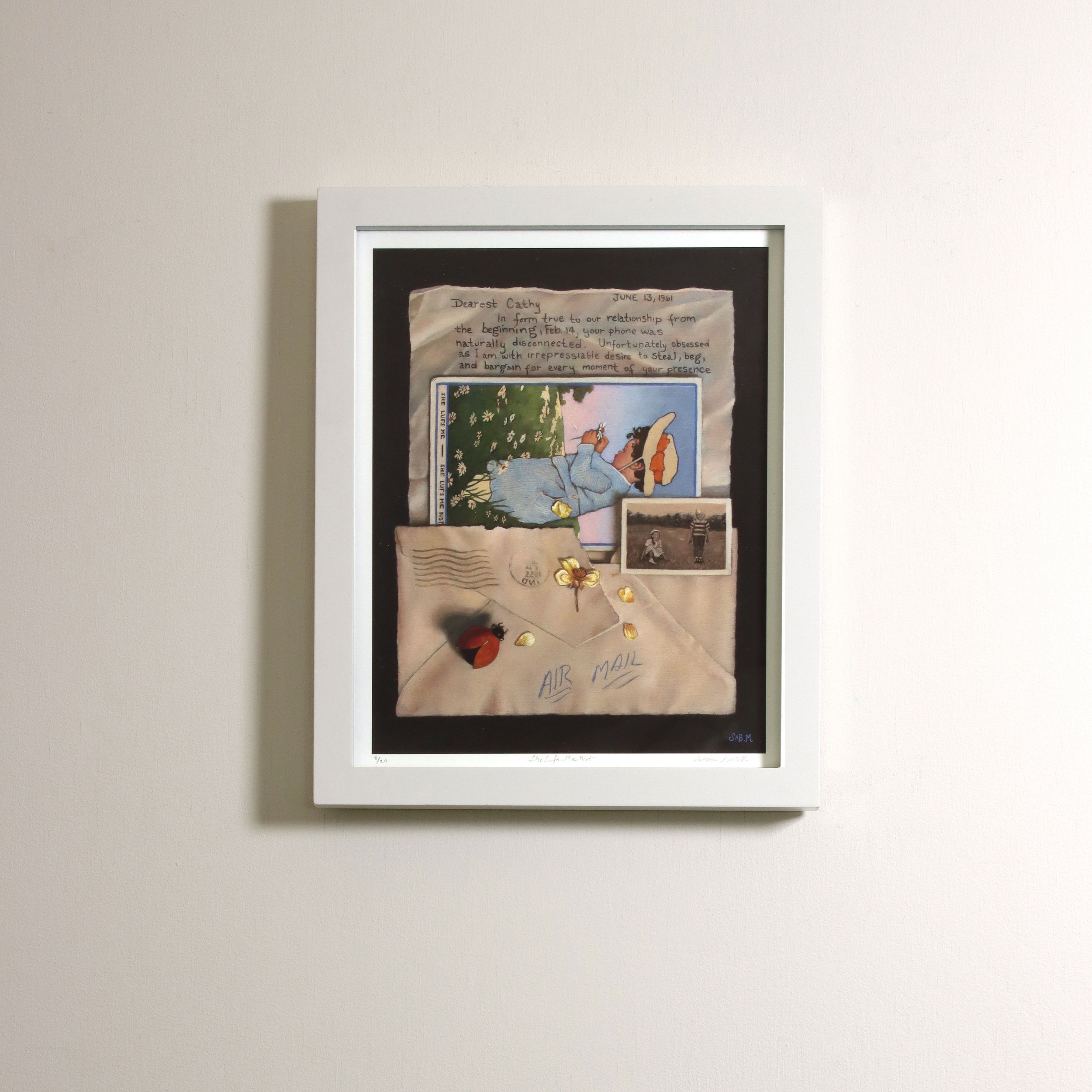 She Lufs Me Not Framed white wall.jpg