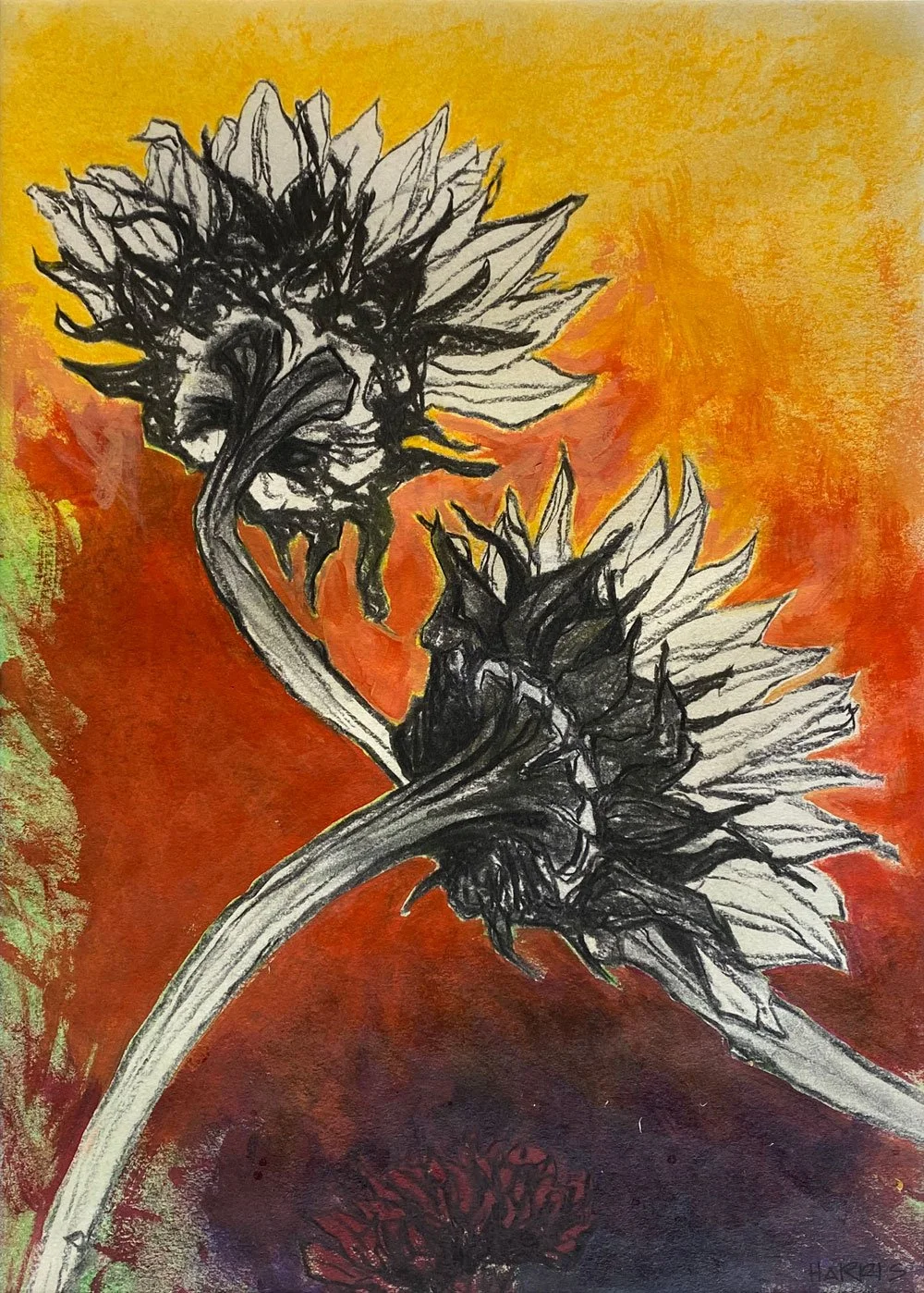 Twins + One | Mixed Media