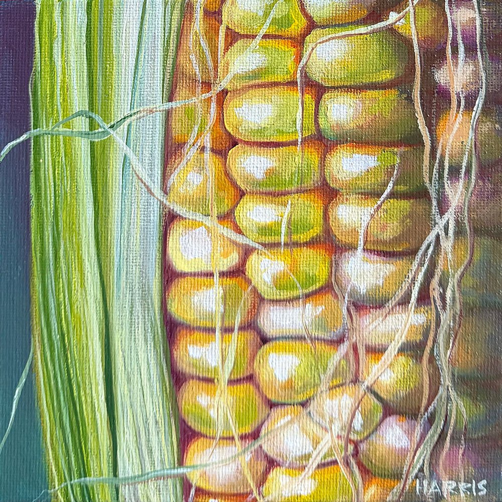 Colorful Corn | Oil on Canvas Panel