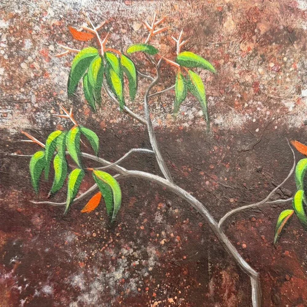 Wabi-Sabi Rust | Mixed Media on Canvas Panel