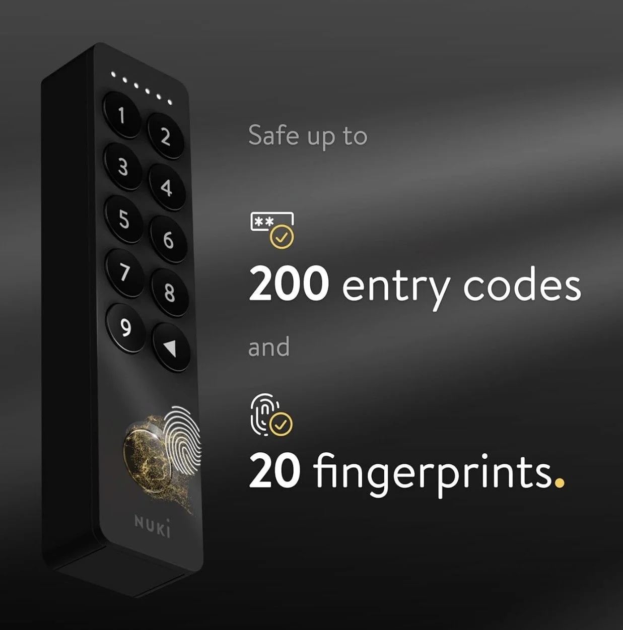 Nuki Keypad 2 with Fingerprint – Smart Lock Keypad Access for Nuki Smart Lock Canada