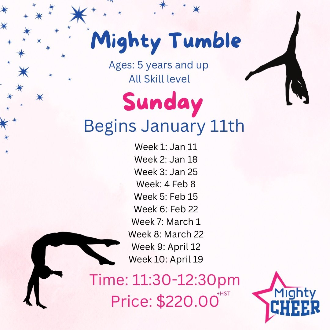 MIGHTY TUMBLE - AGES 5+ : SUNDAY 11:30-12:30