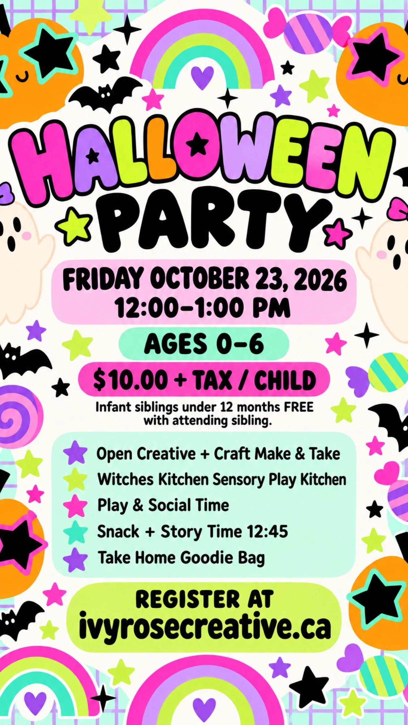 HALLOWEEN PARTY OCTOBER 23 12:00-1:00