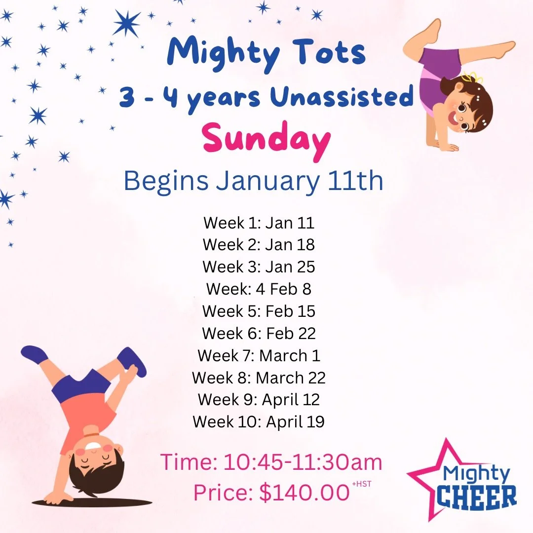 MIGHTY TOTS UNASSISTED- AGES 3-4 : SUNDAY 10:45-11:30