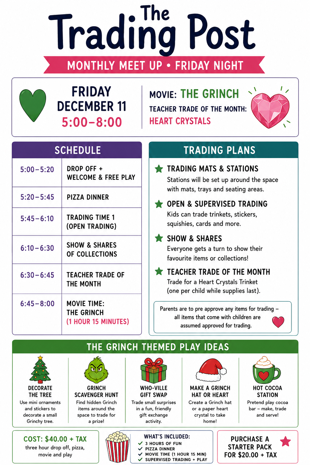 THE TRADING POST - FRIDAY DECEMBER 11 2026 5:00-8:00 PM