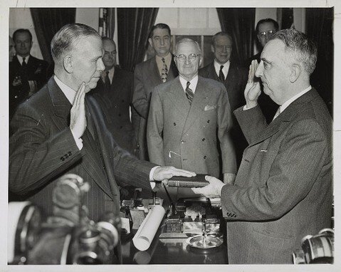 Soldier turned statesman: On this day in 1947, George C. Marshall became Secretary of State after being unanimously confirmed by the U.S. Senate. 
 
Under his leadership, the European Recovery Program (Marshall Plan) would become law, beginning histo