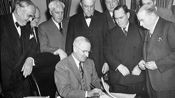 Marshall Plan&rsquo;s 75th Birthday!

#OTD in 1948, President Truman made the Marshall Plan a reality by signing the Economic Recovery Act of 1948. The legislation, which became known as the Marshall Plan, was proposed by Secretary of State General G