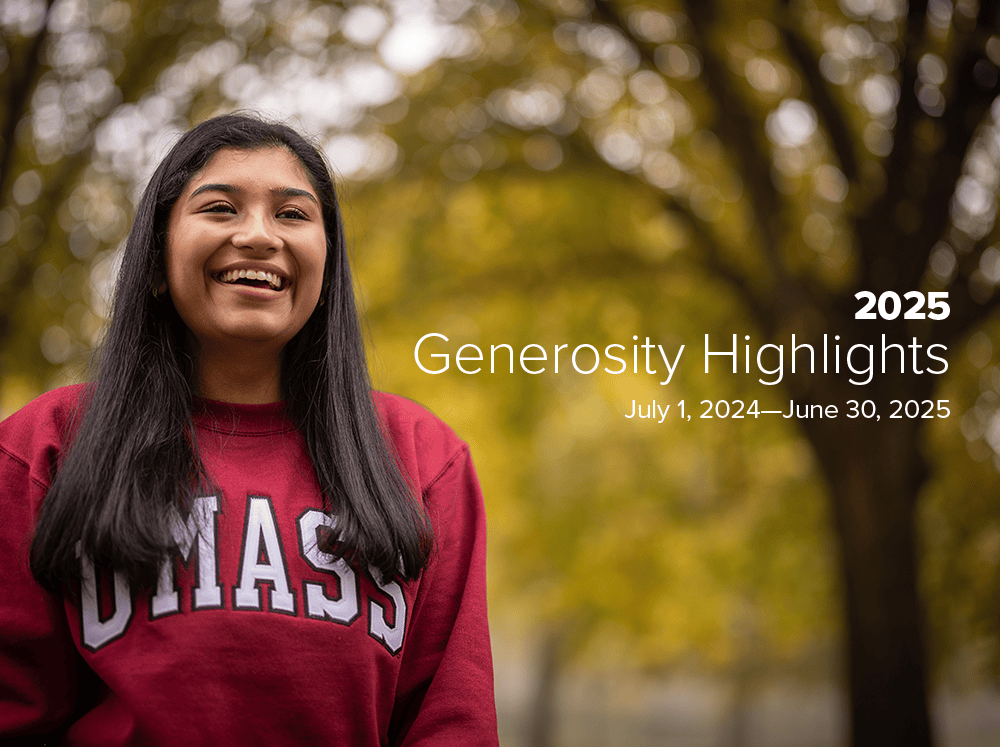 Students in UMass Sweatshirt