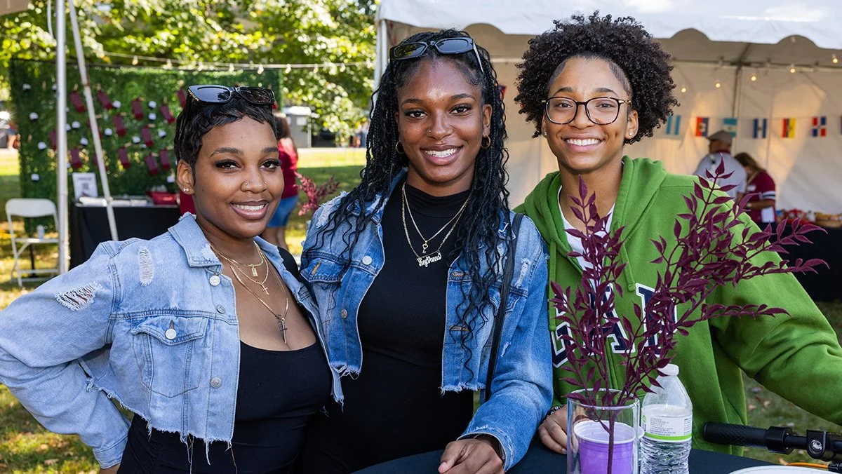 Alumni celebrate Homecoming 2025 at the Black Alumni Lounge and Latinos of UMass Tailgate.