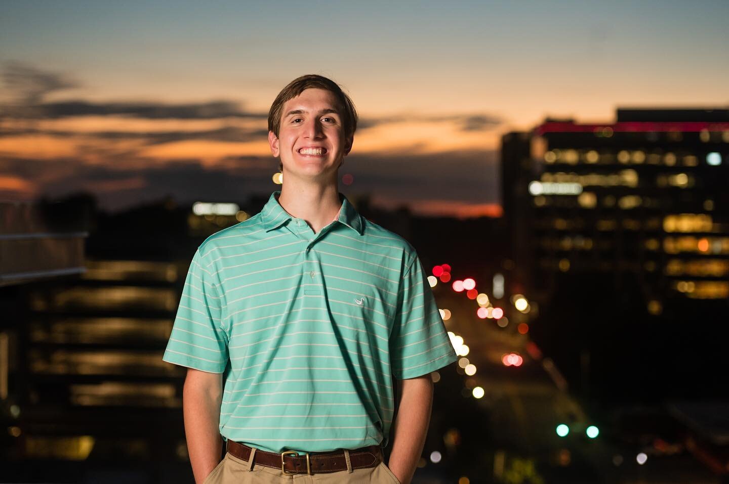 Williams senior session finished up in downtown Raleigh. We visited the spot he volunteers and where he hangs out with family. We finished up by catching sunset from the roof. William&rsquo;s family chose to enjoy these images in a beautiful album in