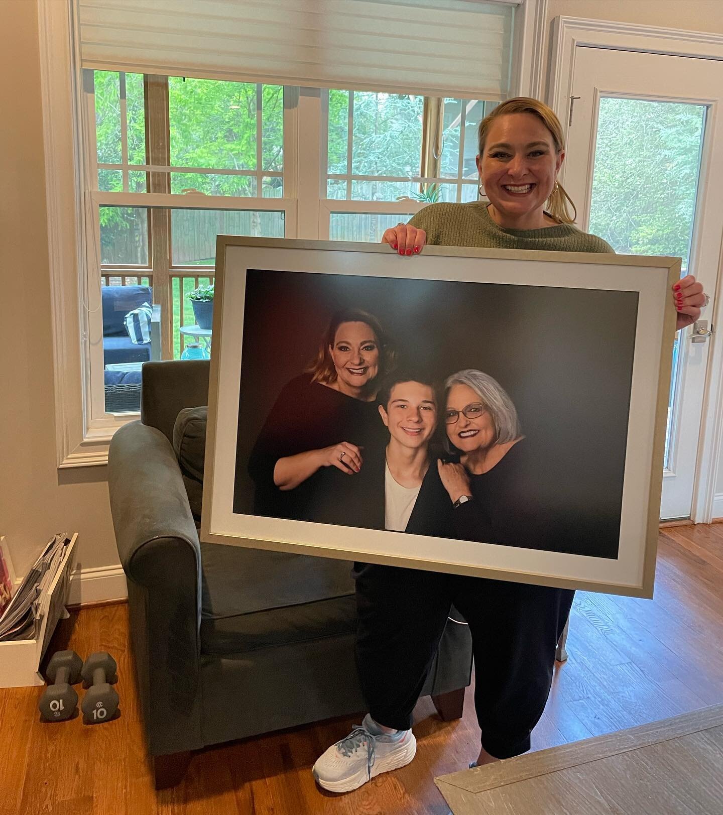 Happy day delivering this portrait to this gorgeous family. I loved every minute of working with this amazing client to create a three generation portrait to be displayed above her fireplace. ❤️ 

#raleighphotographer #ncphotographer #familyportraits