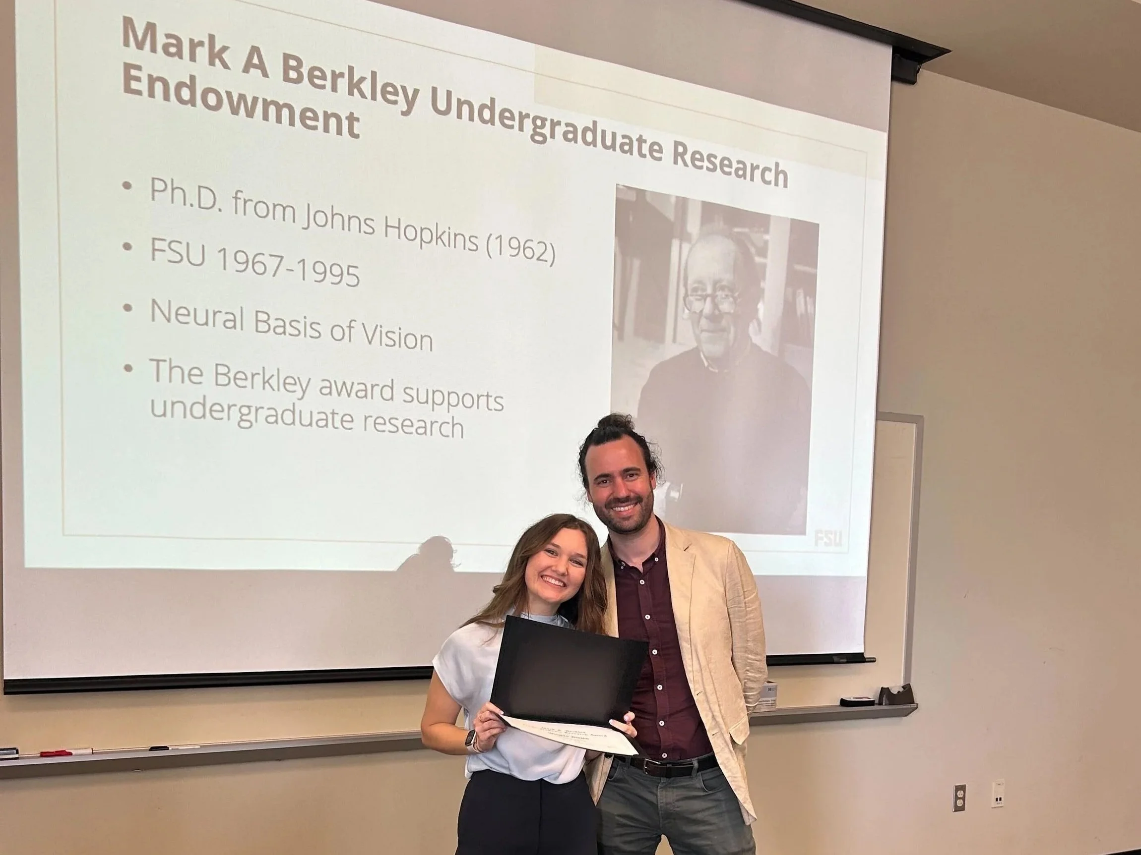 Morgan receives the Mark A Berkley Undergraduate Research Endowment 2026