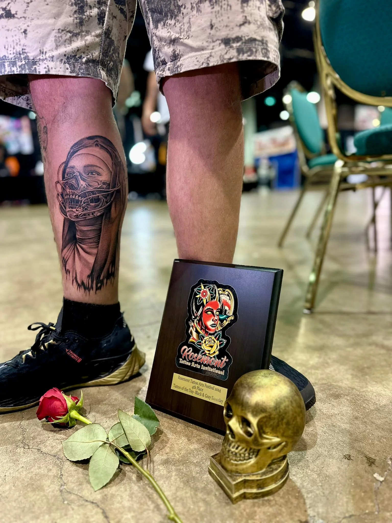 First convention experience in the books. Fade To Black Tattoo Collective showed out yesterday. Took 4th last night in black and grey &amp; Brian Eberle took 2nd in color. We&rsquo;ll take that all day long baby