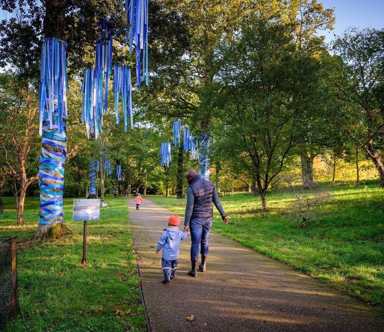 The bears we made for the We&rsquo;re Going on a Bear Hunt trail have now gone into hibernation, and we are thinking back to the river installation that we also created for the event.

Our textiles team fabricated these tree wraps and hanging ribbon 