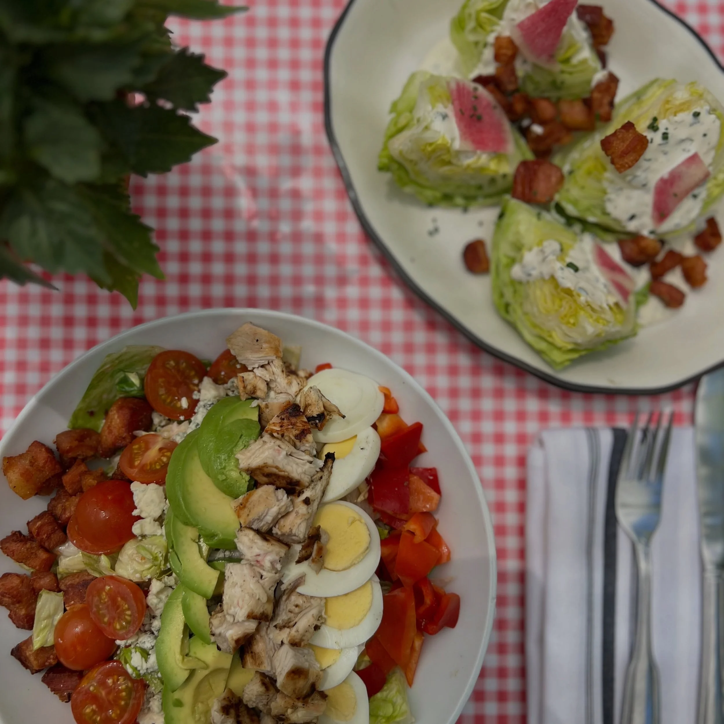 It&rsquo;s salad season. ☀️🥗

With temps hitting 94&deg; today and 99&deg; tomorrow, a cold, crisp salad sounds pretty perfect.

Our Wedge Salad comes loaded with housemade buttermilk dressing, bacon lardons, and watermelon radish. Want to make it y