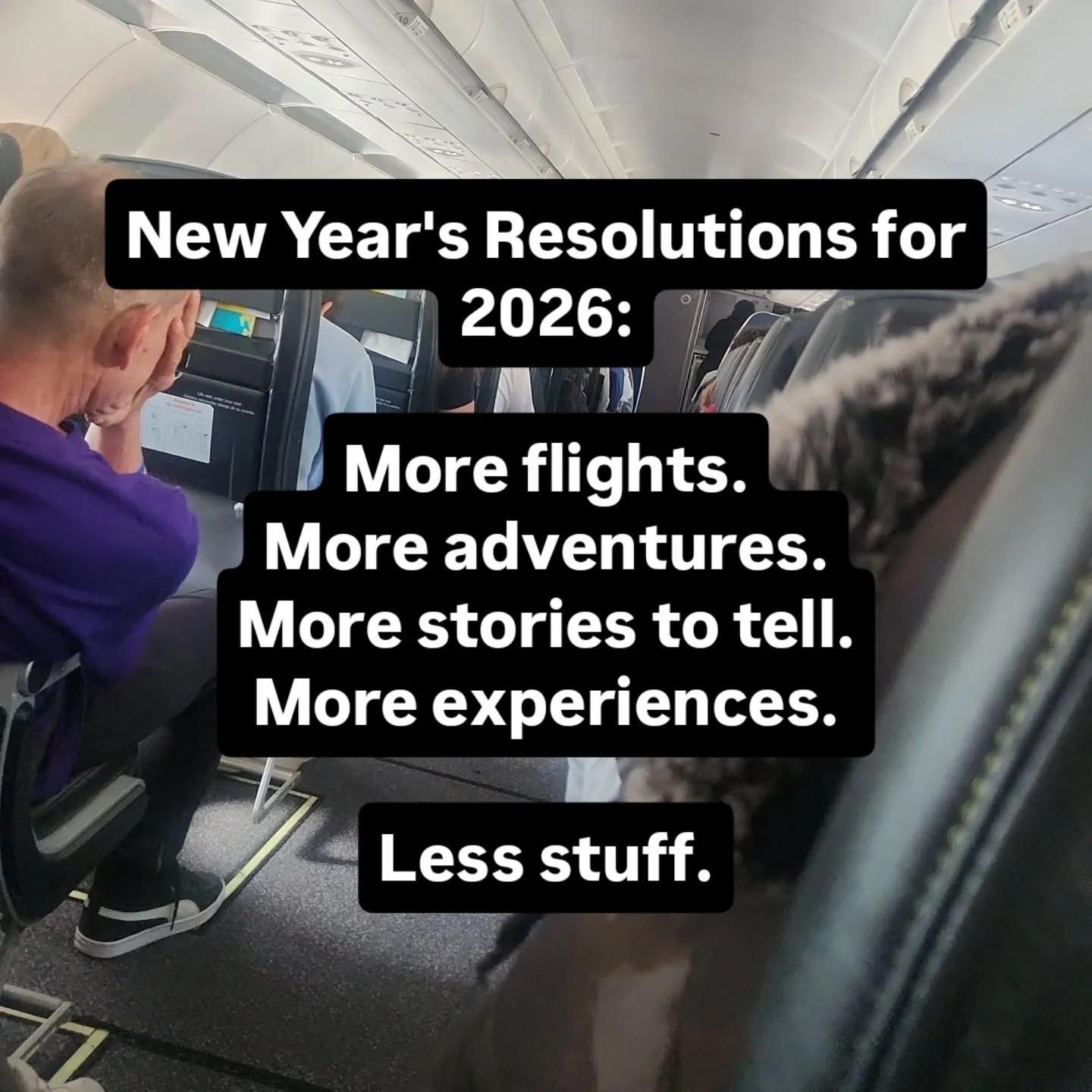You can't see your cluttered house from 30,000 feet, Mama! 🤣✈️🌏 

#newyearsresolution #traveltheworld #getawaysformoms #familytravel