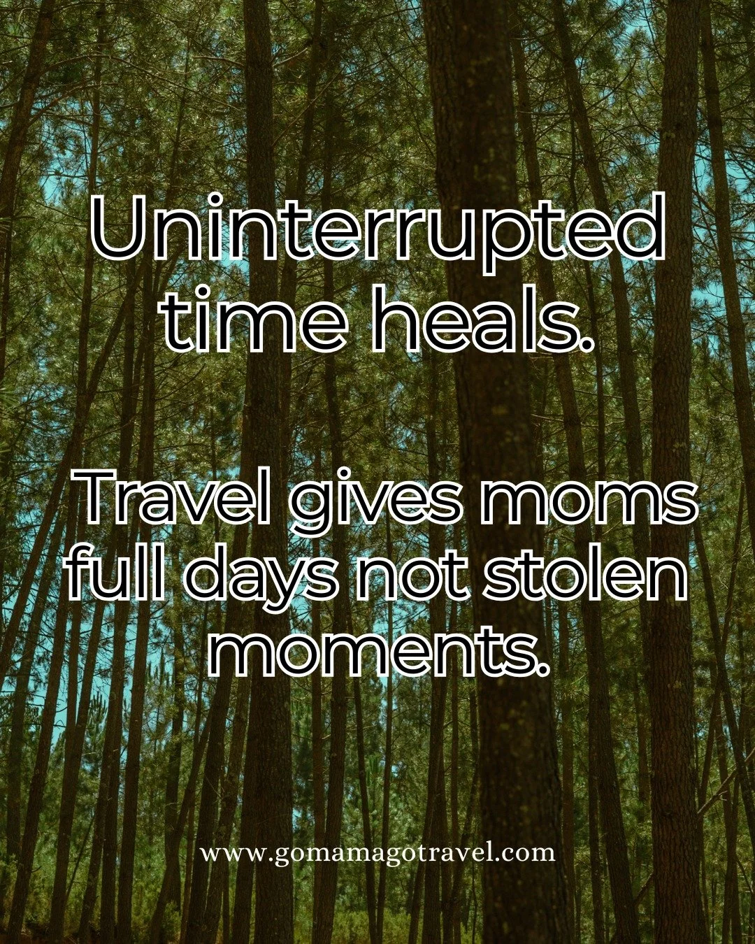When was the last time your thoughts went uninterrupted for a whole day? #momlife #girlstrip #travel