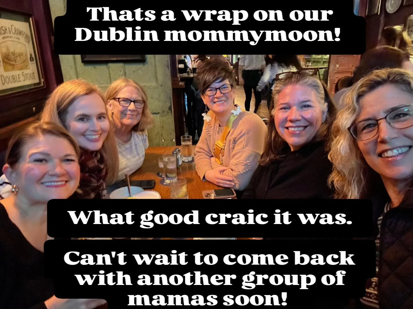 Will you come to Dublin with us next time? ☘️ 🇮🇪 

I'll be recapping the trip this week, but wow what a great group! 

We had 6 mamas from all over the U.S., all different ages (ranged from 41 to 71!) with various numbers of kids, married, single, 