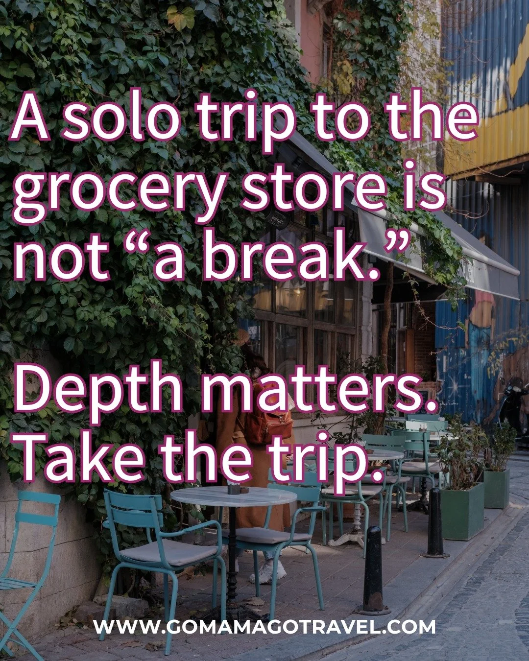 Getting gas by yourself, taking a shower, working do not count as alone time. Mom's need bigger breaks and more time to reset. #selfcareformoms #momgetaway #momlife