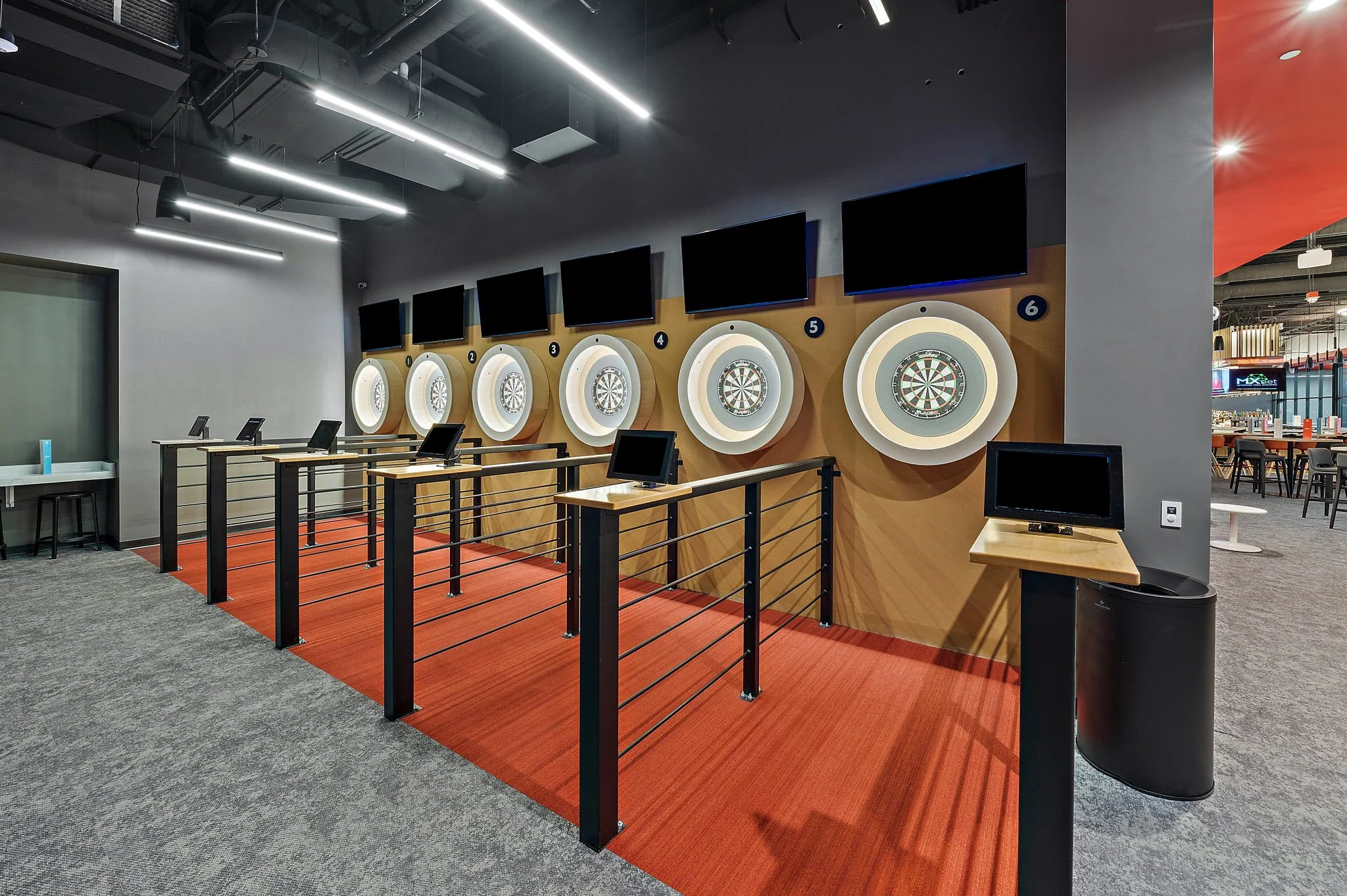 Bosse pickleball facility and Sports Lounge featuring darts lounge by S3 Design