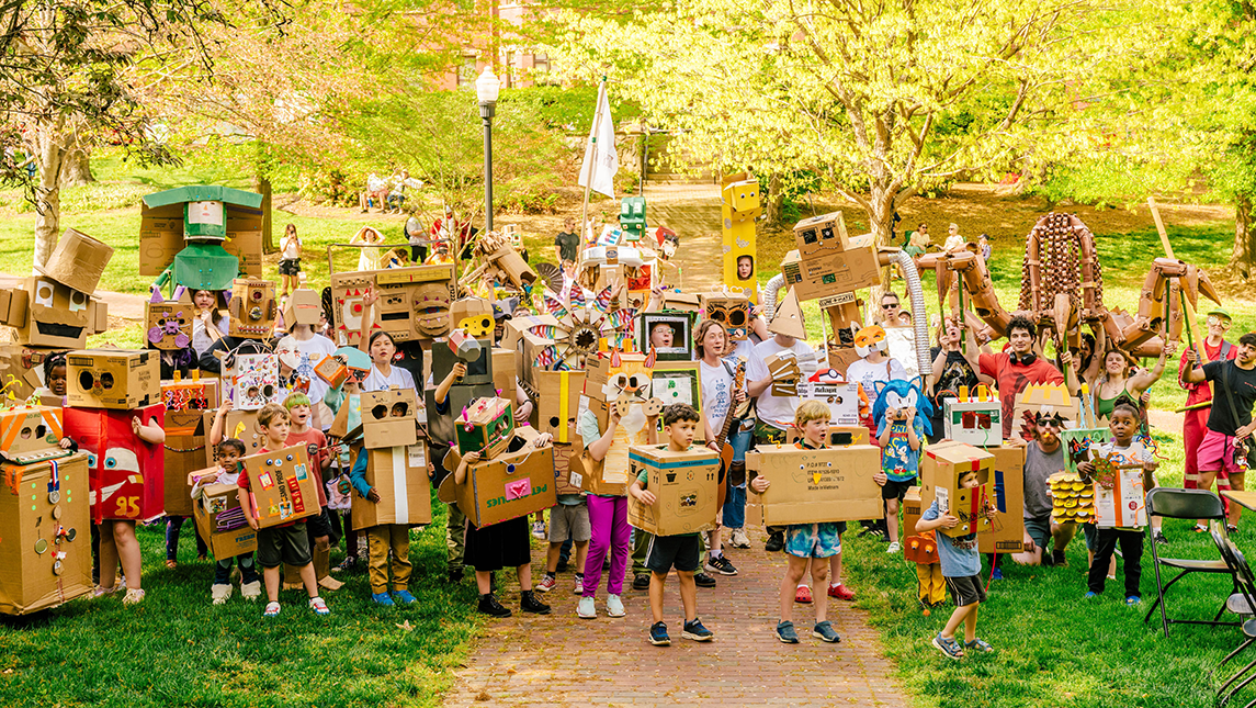 Cardboard Robot Parade