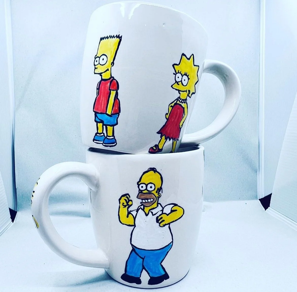 Hand-painted Simpson's mugs 2022