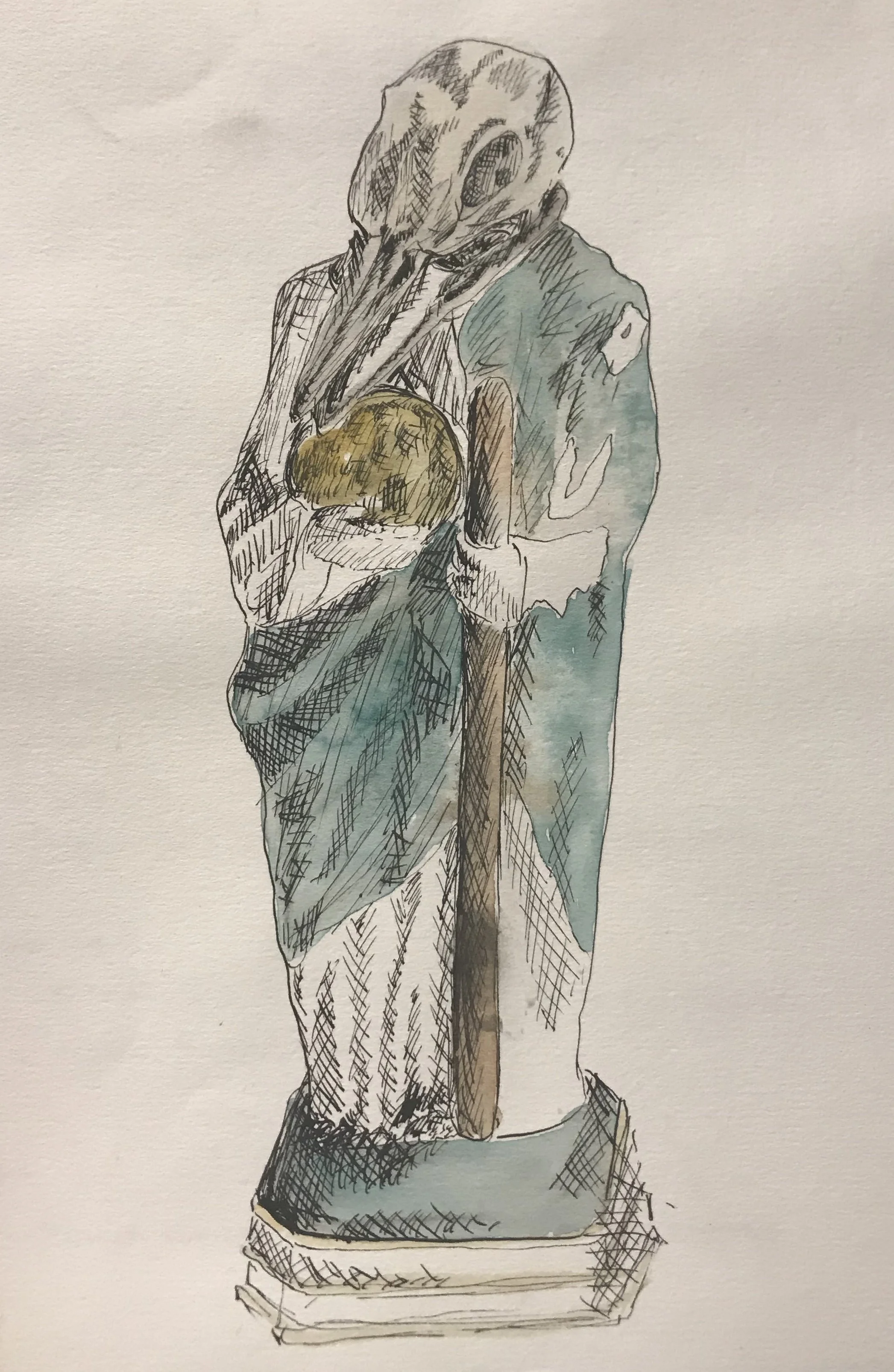 Watercolor and ink on paper 2018