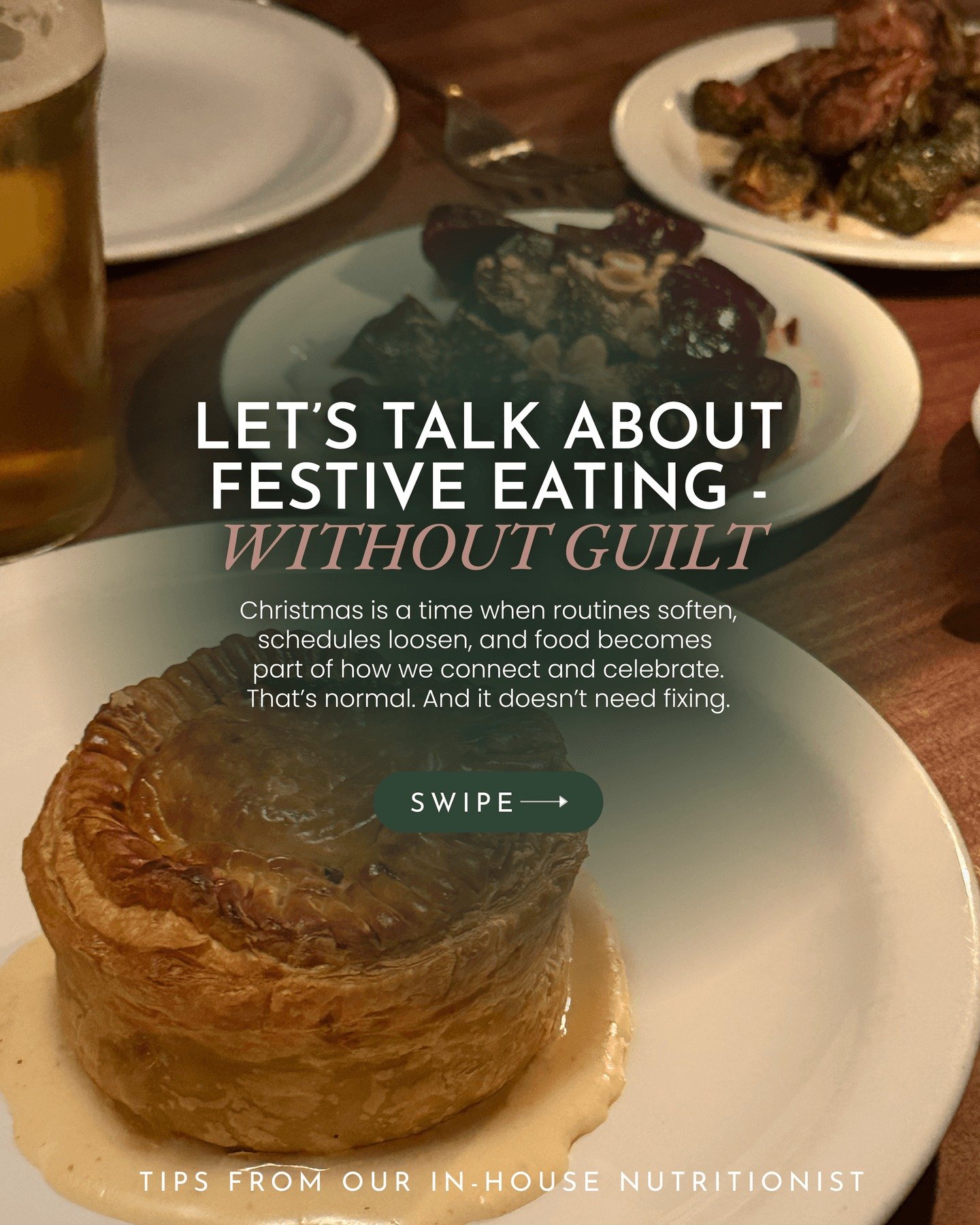 The festive season isn&rsquo;t a test of willpower. Food, movement, rest, connection - they all look different at this time of year, and that&rsquo;s okay. There&rsquo;s no wagon to fall off, no damage to undo, and no need to earn your next meal.

Ch