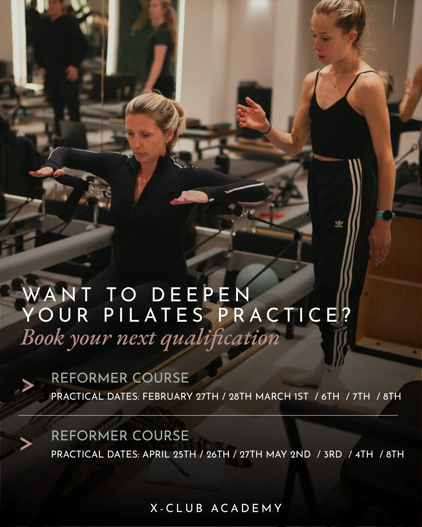 If you've been thinking about deepening your Pilates practice or training to teach, this one's for you 🤩

Our in-house Academy at X-Club Notting Hill isn't just about learning reformer technique...it's about building a lifelong connection to mindful