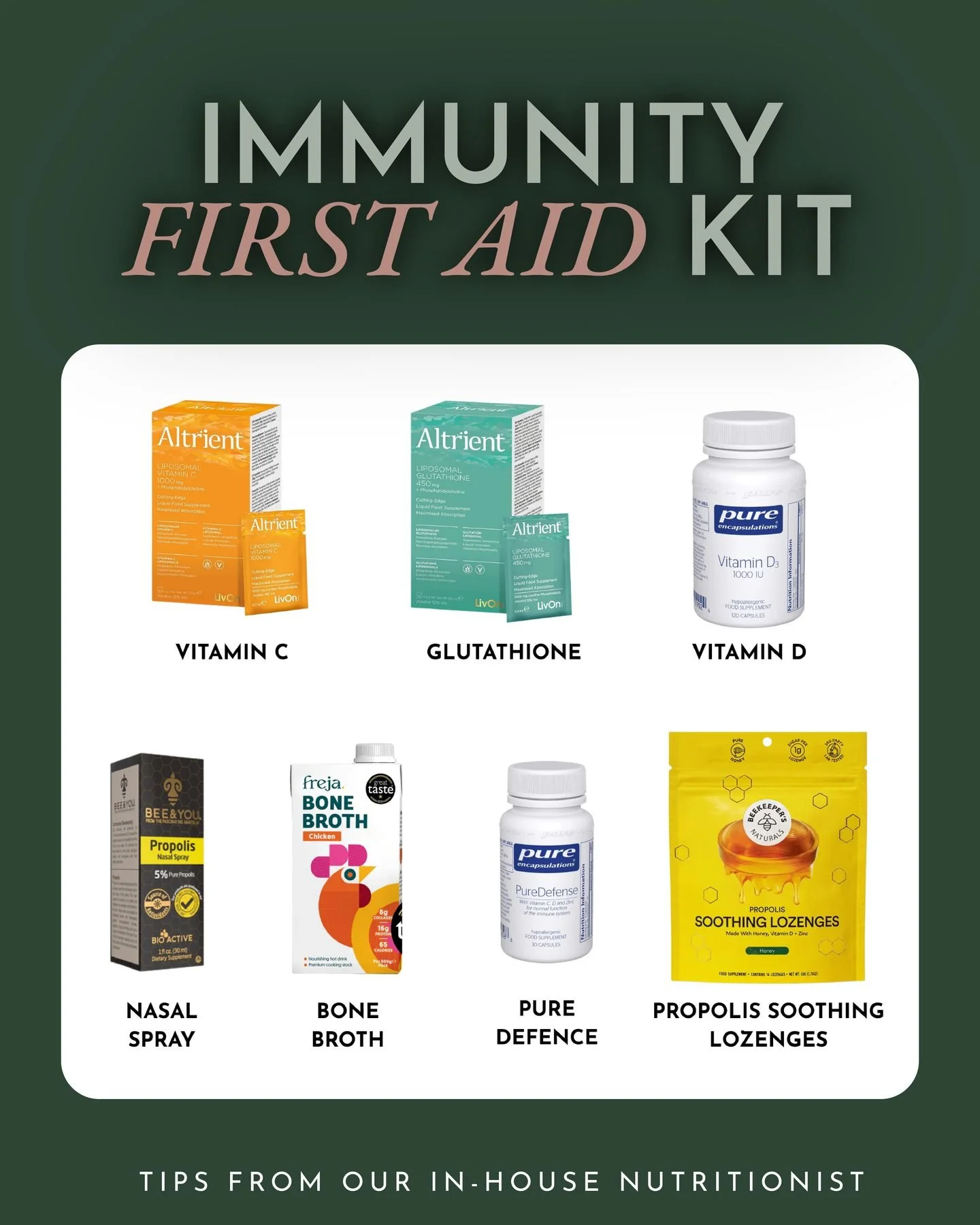 Feeling a little run down? 🤧

As the in-house nutritionist for @xclubuk, these are my go-to immune staples -  especially during winter months and travel:

✨ Vitamin C: supports immune cell function + antioxidant protection
✨ Glutathione: the body&rs