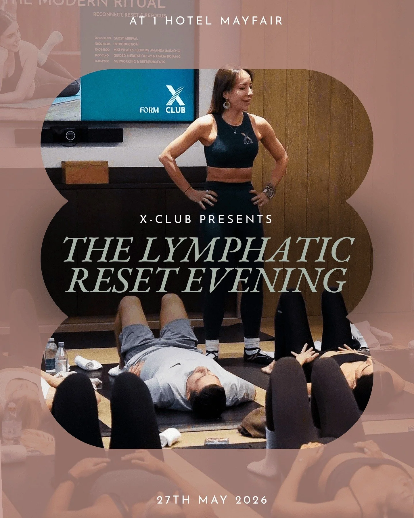 Your lymphatic system works quietly in the background. Managing fluid balance, filtering waste, and supporting immune function. But it needs movement to do its job well.

On Wednesday 27th May, we're hosting an immersive two-part experience at @1hote