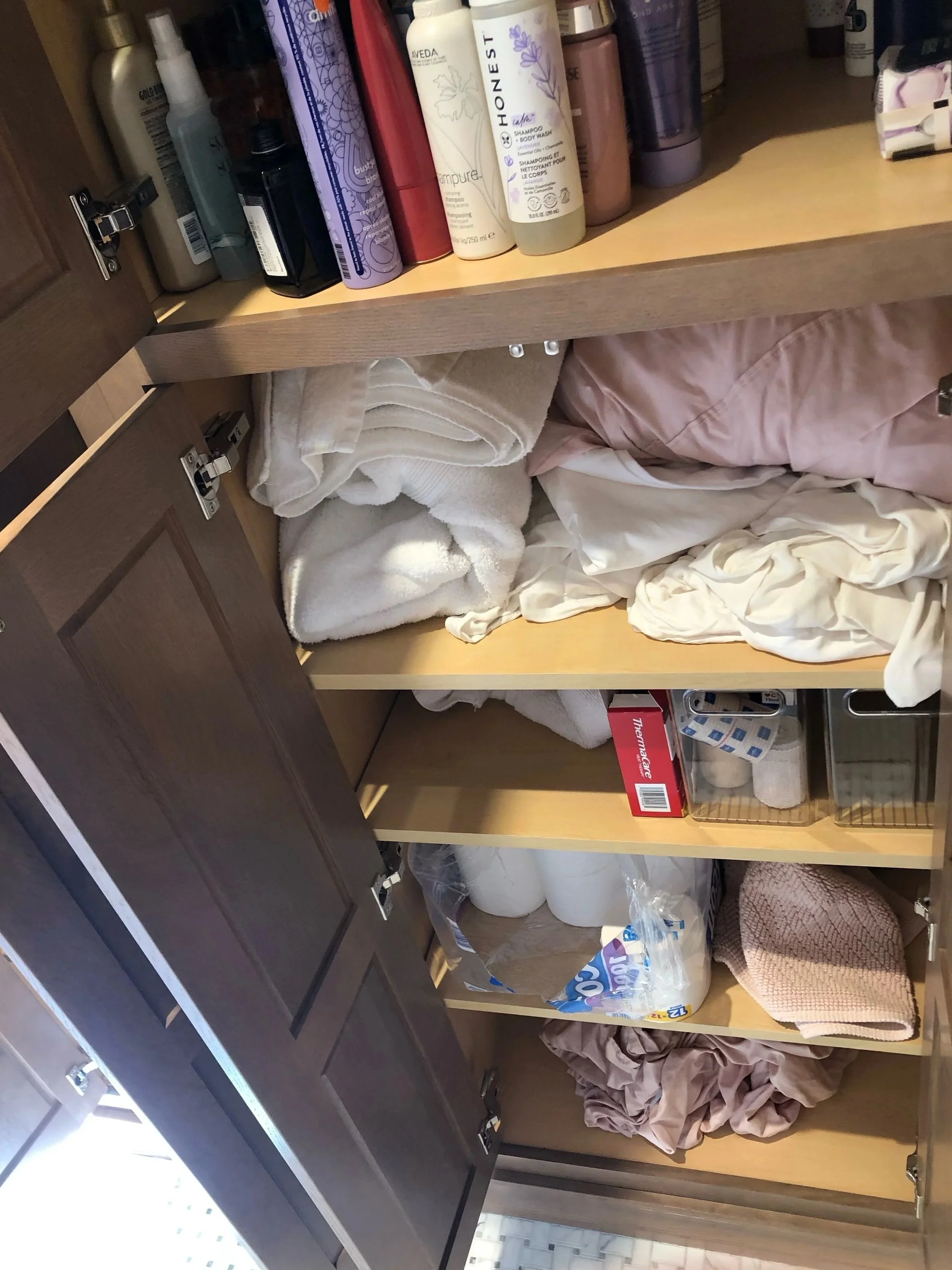 Master bath closet = Before