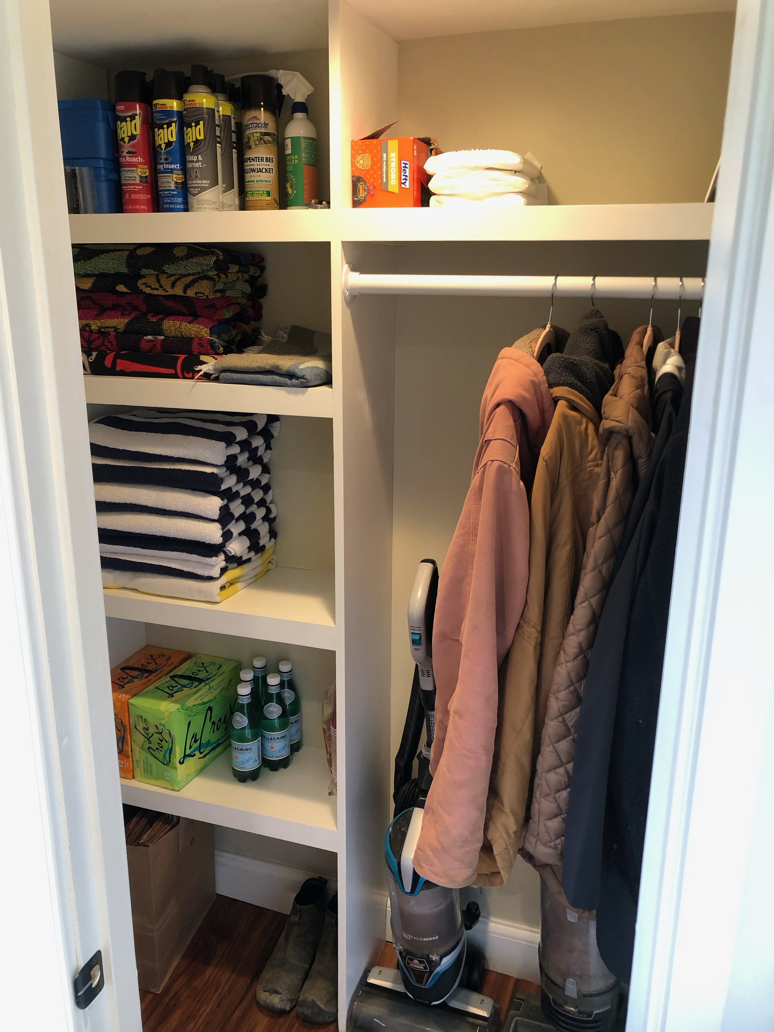 Guest house pool + utility closet = After