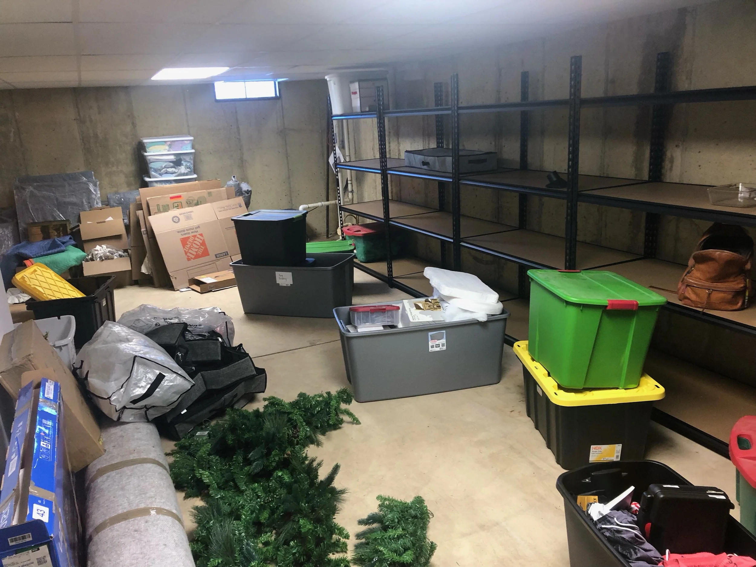 Basement Storage = Before